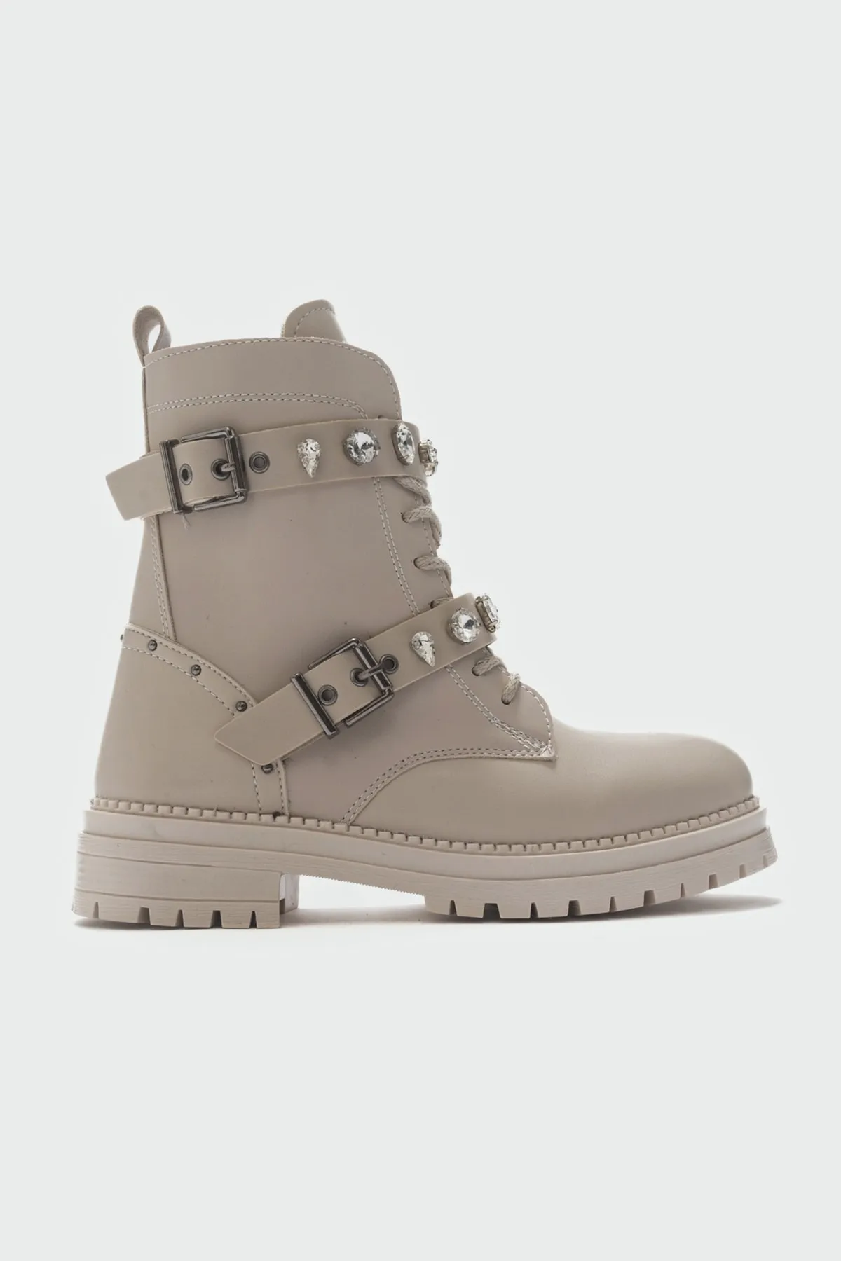 LuviShoes  Cell Beige Stone Damenstiefel