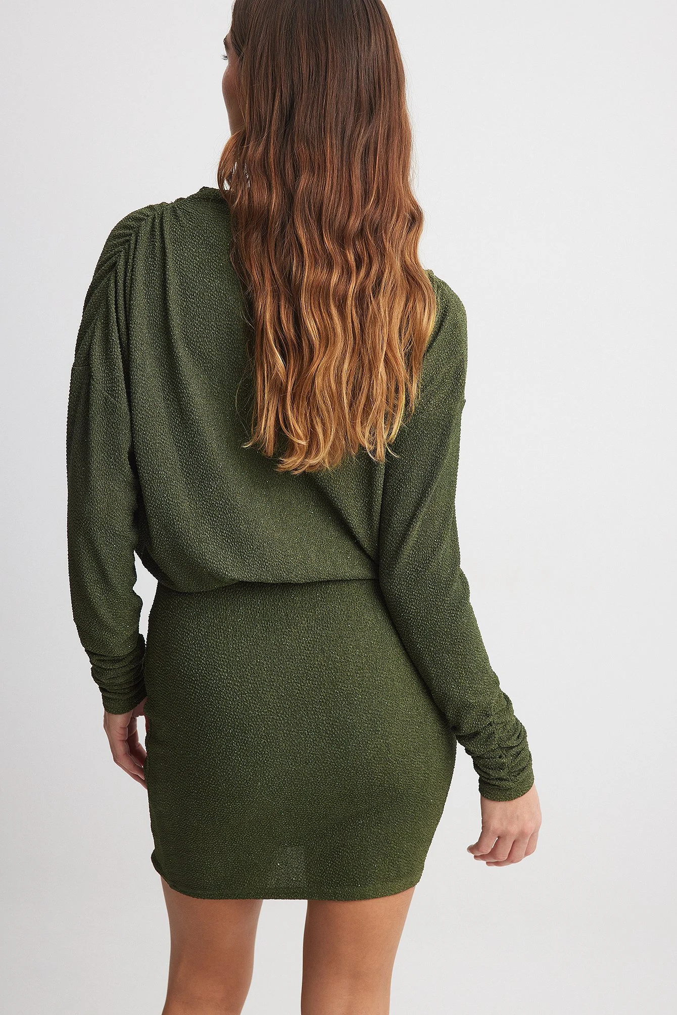 Strukturiertes Minikleid mit Glitzer