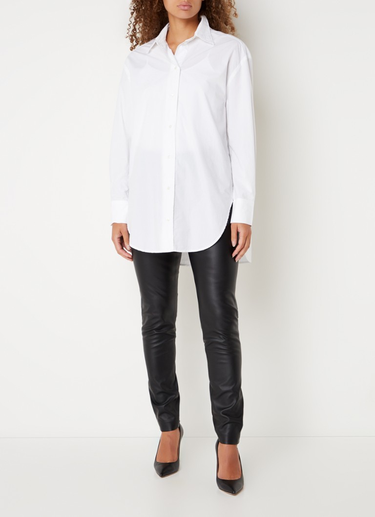 Calça legging skinny de cintura média em couro sintético HUGO BOSS Taslimah