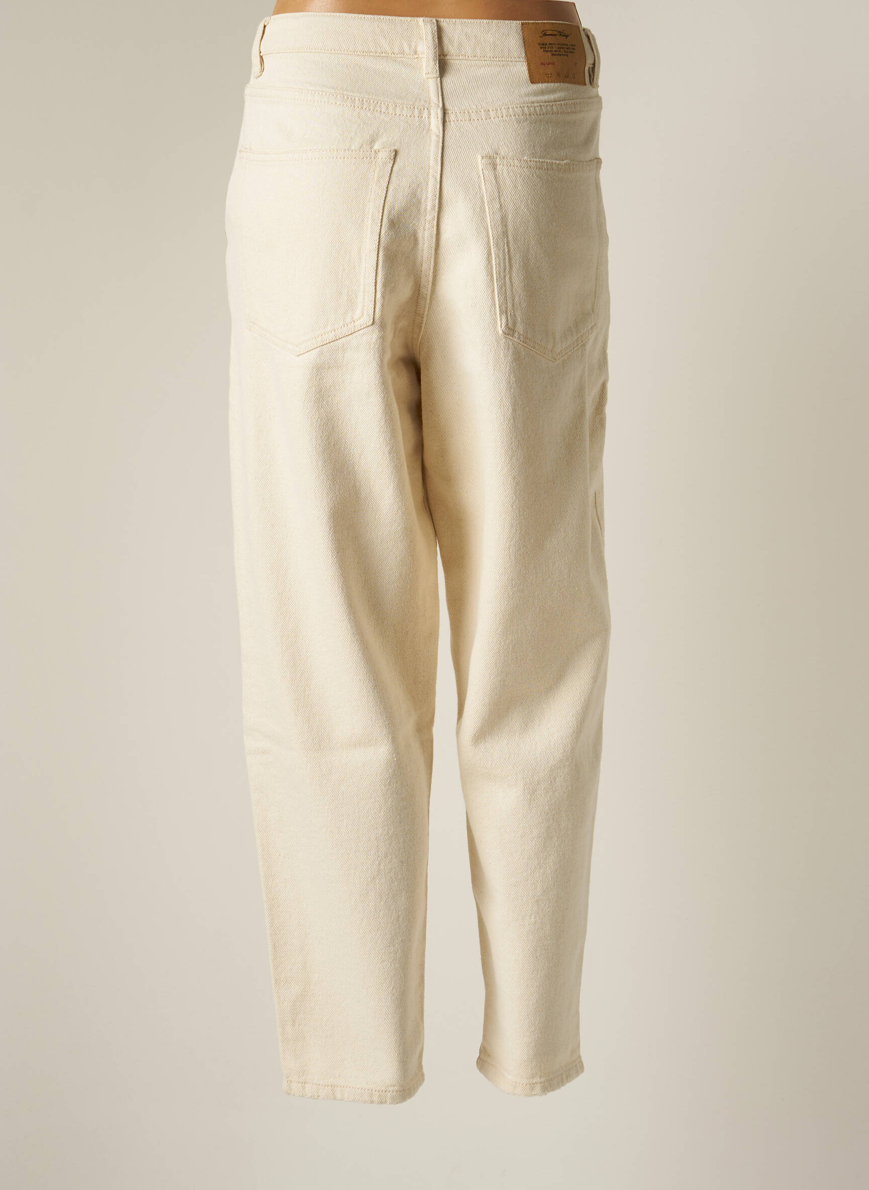 American Vintage Jeans Coupe Large Femme couleur beige