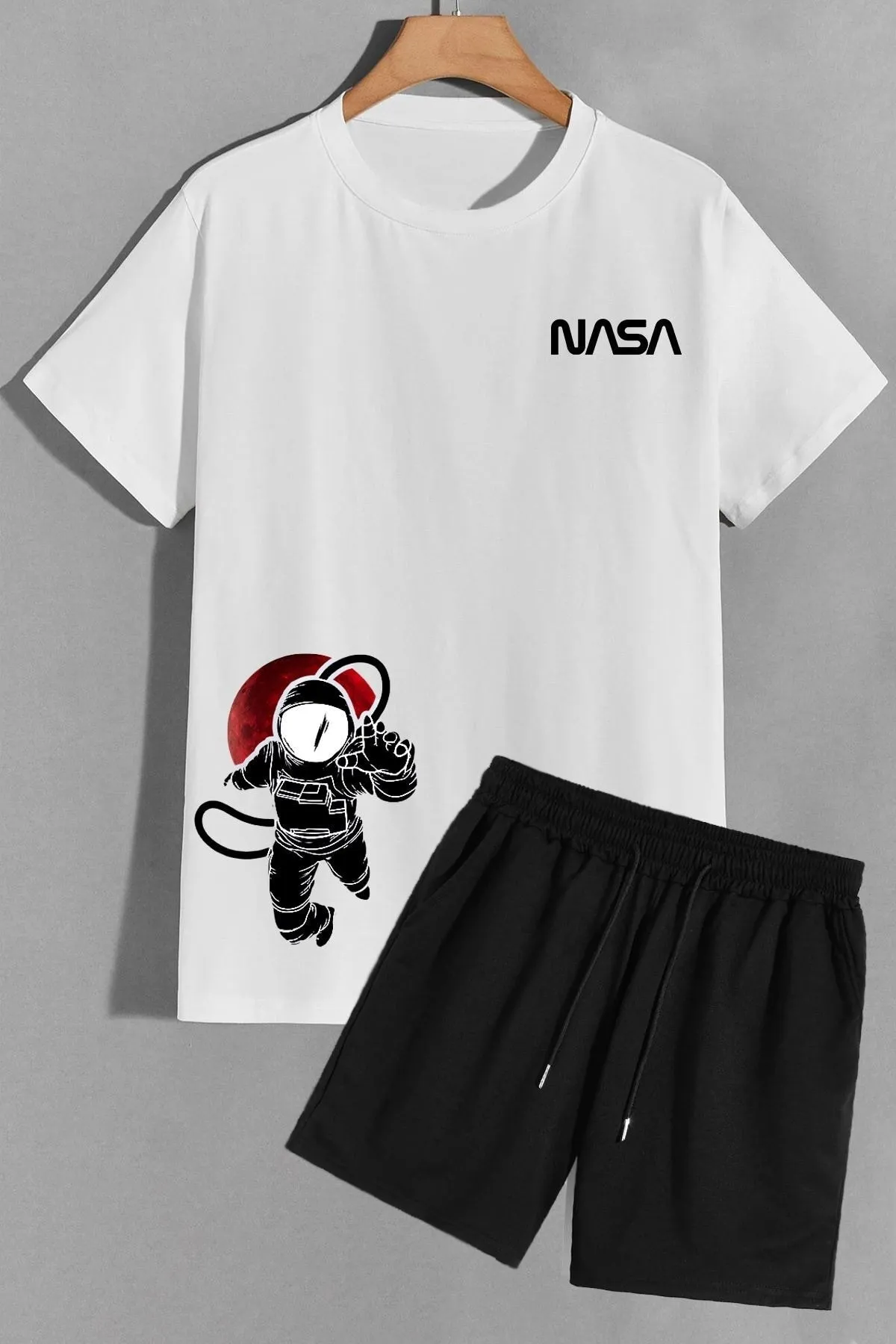 trendypassion  NASA-Shorts-T-Shirt-Trainingsanzug-Set