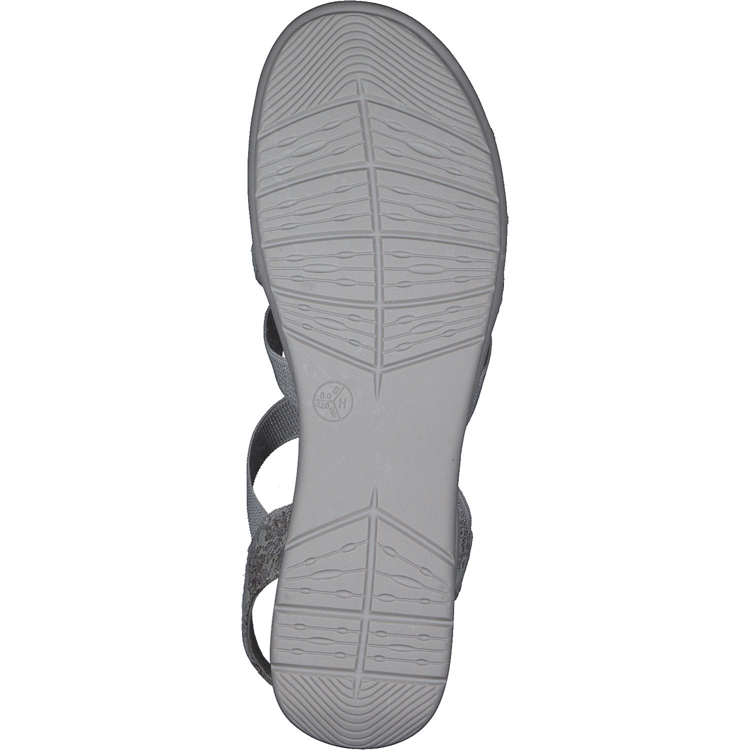 Jana Shoes 28165, Keilsandaletten, Damen, GREY/FLOWER