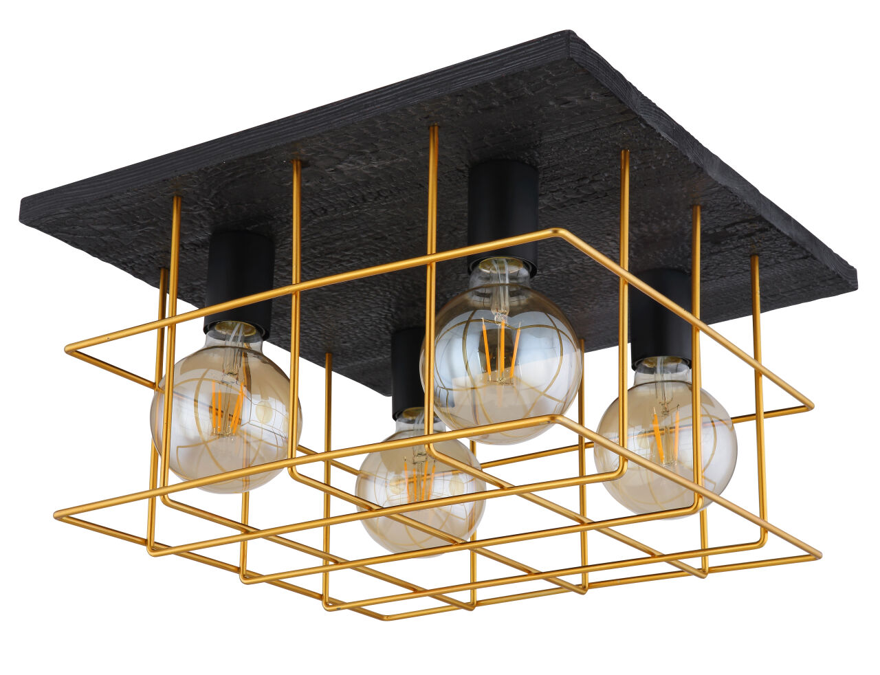 Globo Lighting - MERRIL - Deckenleuchte Metall schwarz, 4x E27