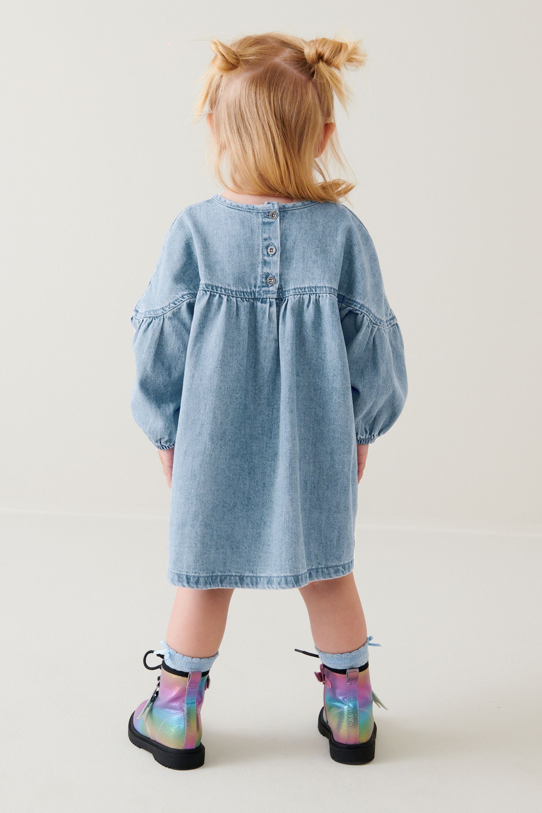 Next Jeanskleid Relaxed Fit Baumwollkleid (1-tlg)