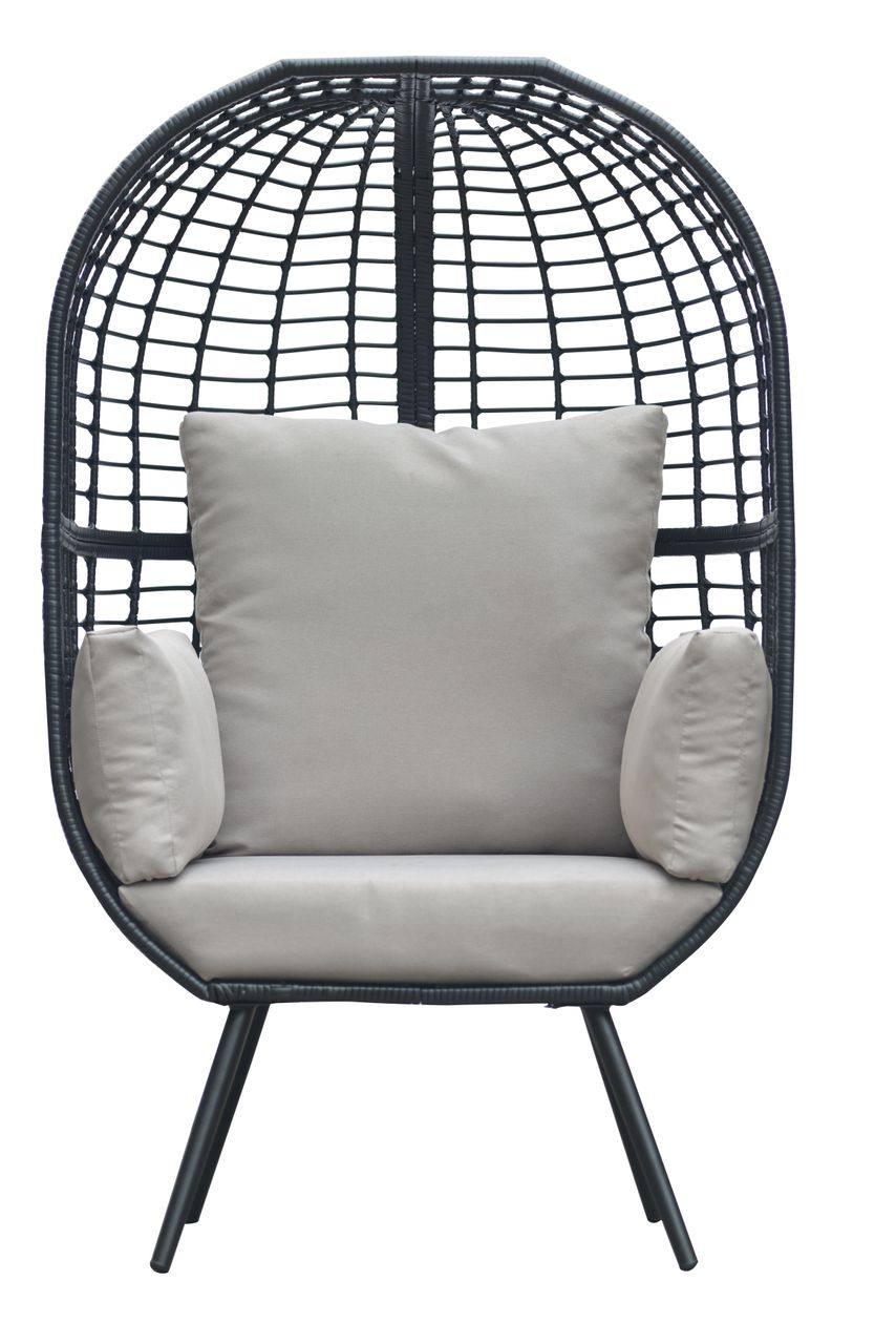 schütte Home & Living Rattan Loungesessel inkl. Kissen hellgrau