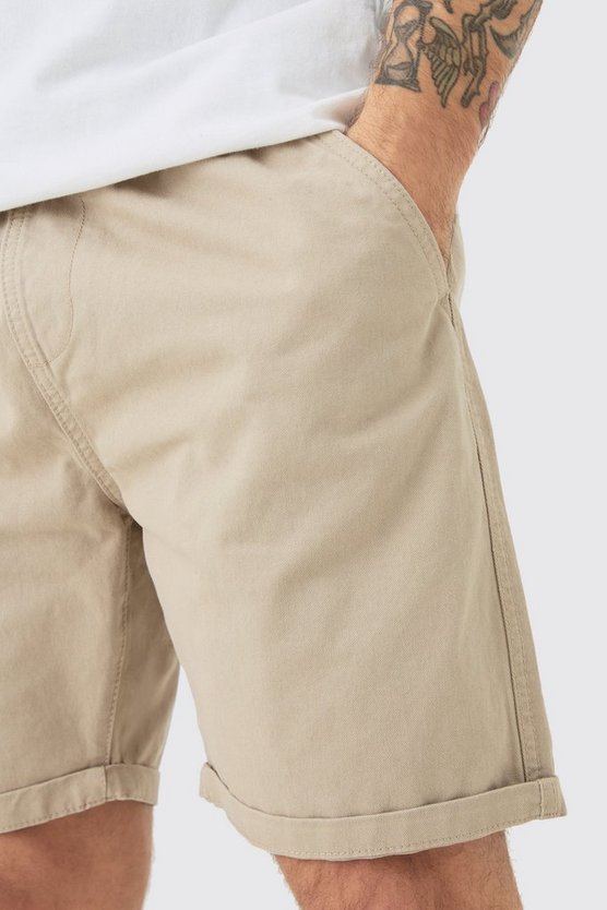 Slim-Fit Bermuda-Shorts mit elastischem Bund