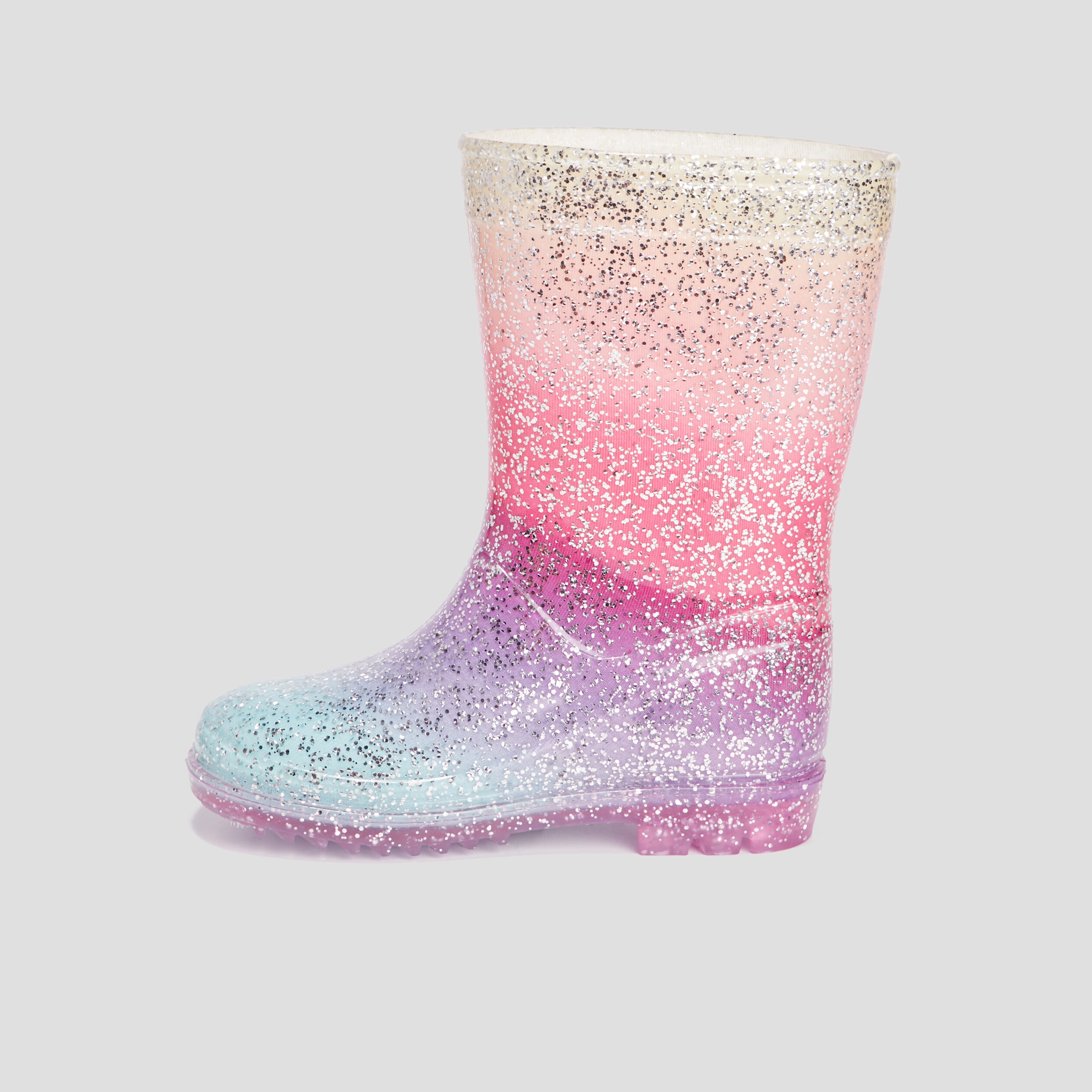 Bottes de pluie à paillettes multicolore fille | La Halle