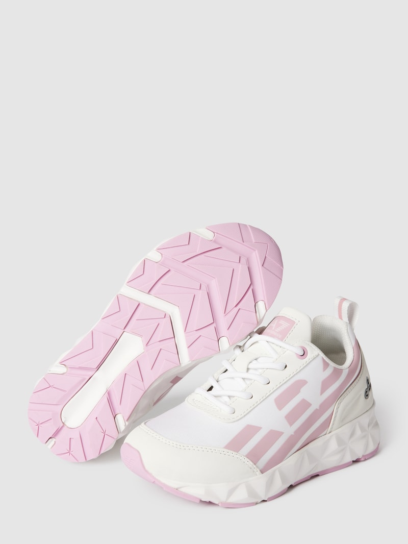 Sneaker mit Label-Print Modell 'KOMBAT' in weiß