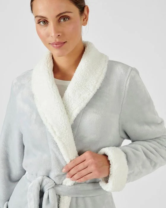 Robe de chambre courte maille moelleuse Thermolactyl