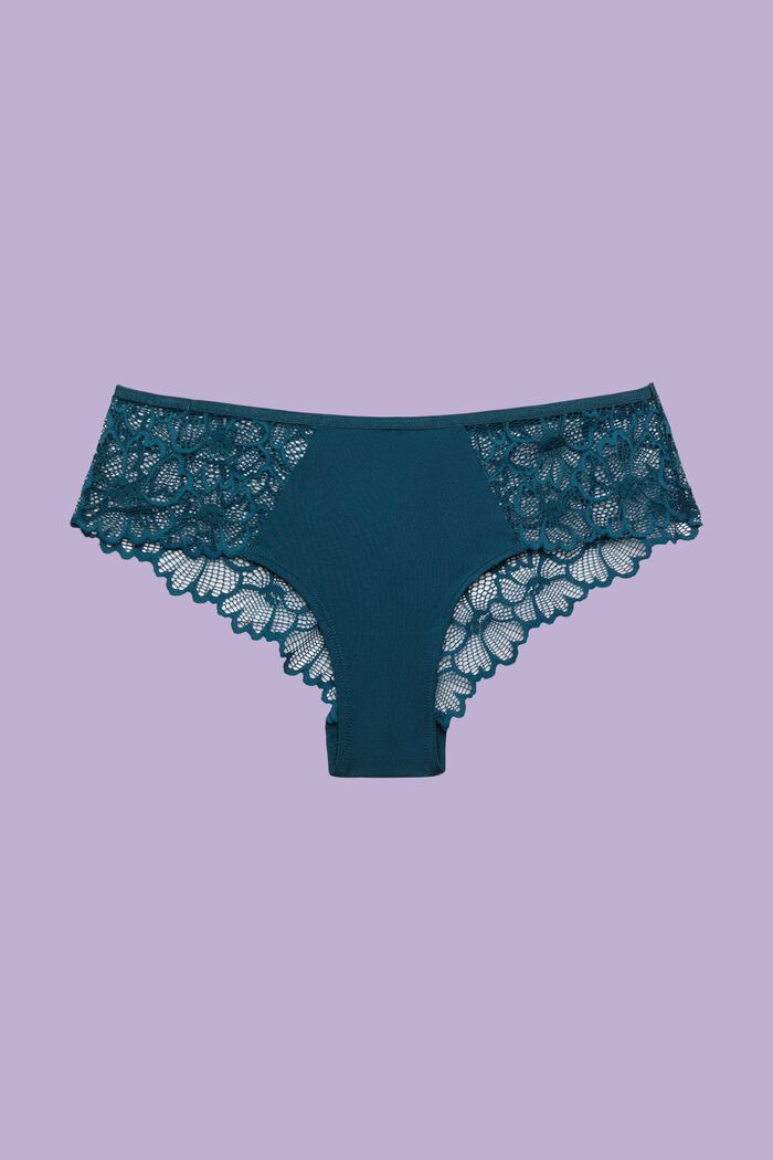 Brazilian-Shorts aus floraler Spitze