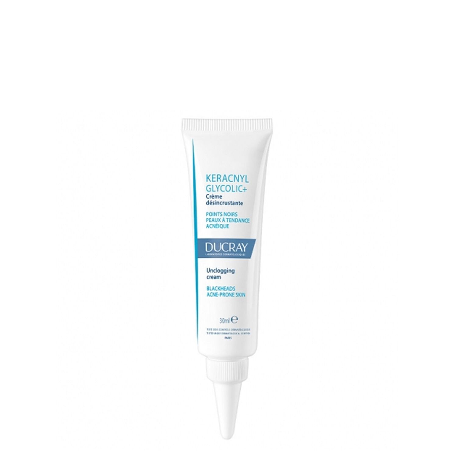 Ducray Keracnyl Glycolic + Crème Désincrustante 30 ml