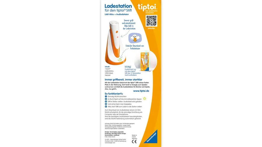 Ravensburger tiptoi - Ladestation - lädt Akku und Audiodateien