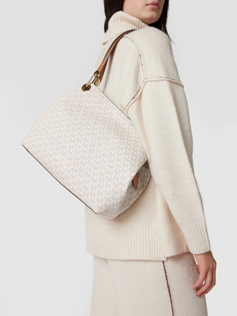 Handtasche mit Logo-Muster in offwhite