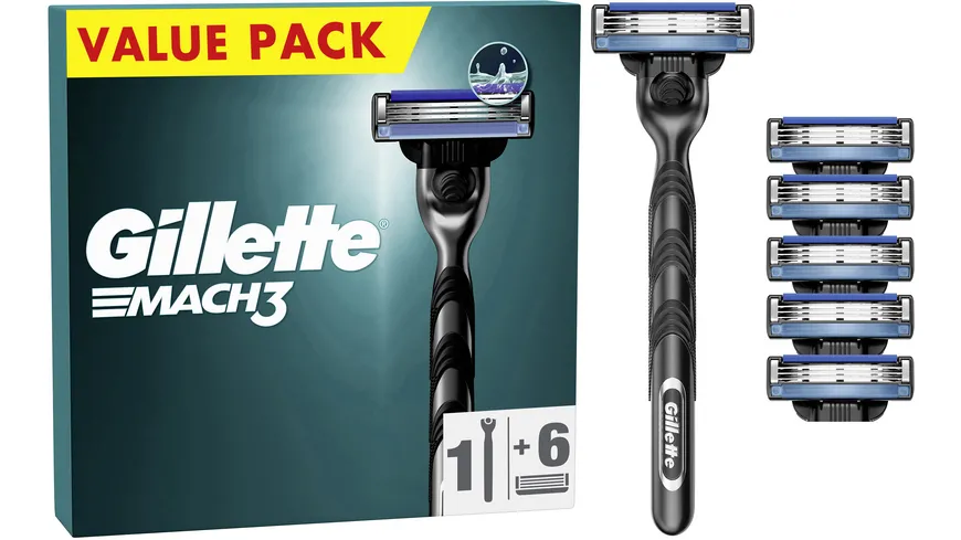 Gillette MACH3 Klingen 6 Stück + Handstück