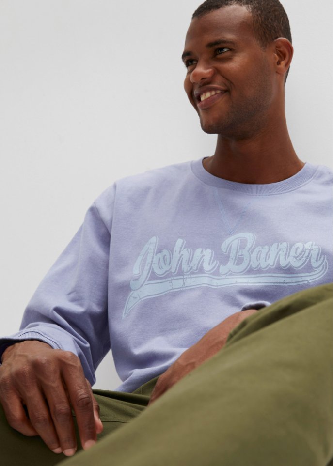 Sweatshirt mit recyceltem Polyester, Loose Fit