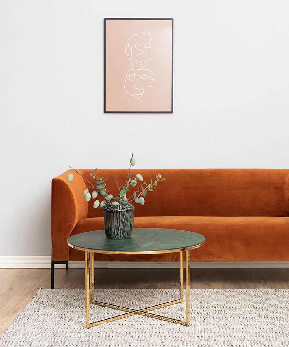 Couchtisch Alisma Grün Gold 80 cm