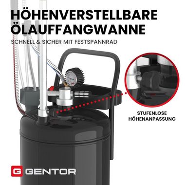 GENTOR Ölabsaugpumpe Ölauffangwanne Ölauffangsystem Ölauffangwanne Ölauffangwagen 80L