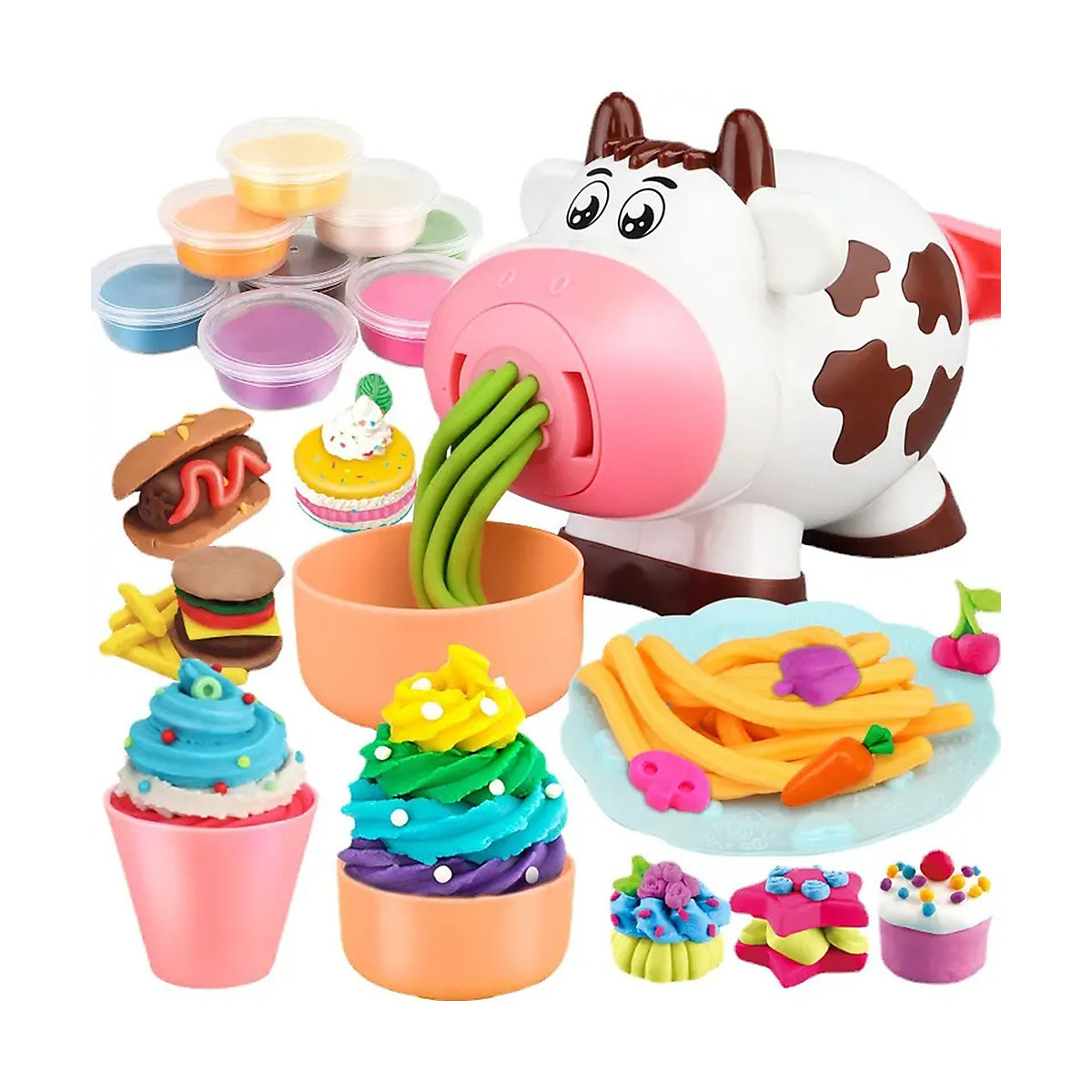Knete Zubehör Nudel-Spielset und Eiscreme-Maschine für Kinder