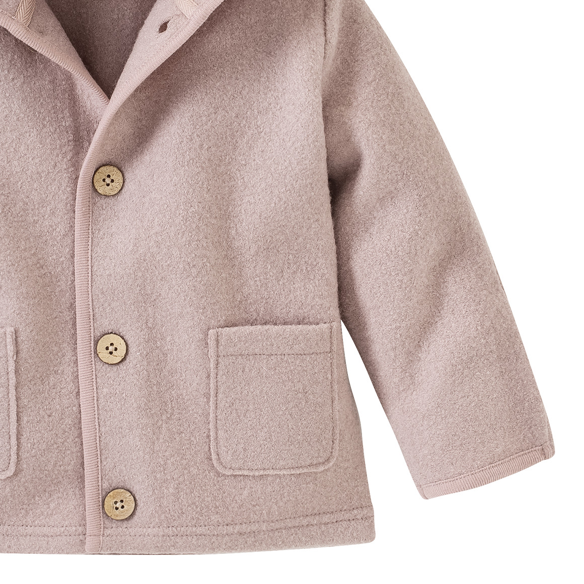 Baby Wollwalk-Jacke mit Umschlagbündchen