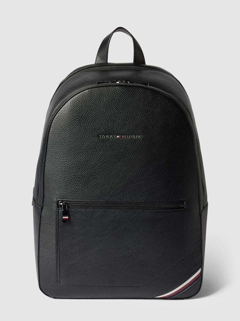 Rucksack mit Label-Details in schwarz