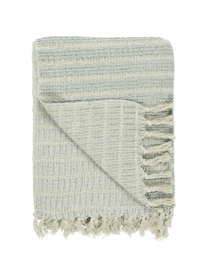 IB Laursen Plaid Hellblau Creme Streifen Muster 130x160 günstig kaufen onesize