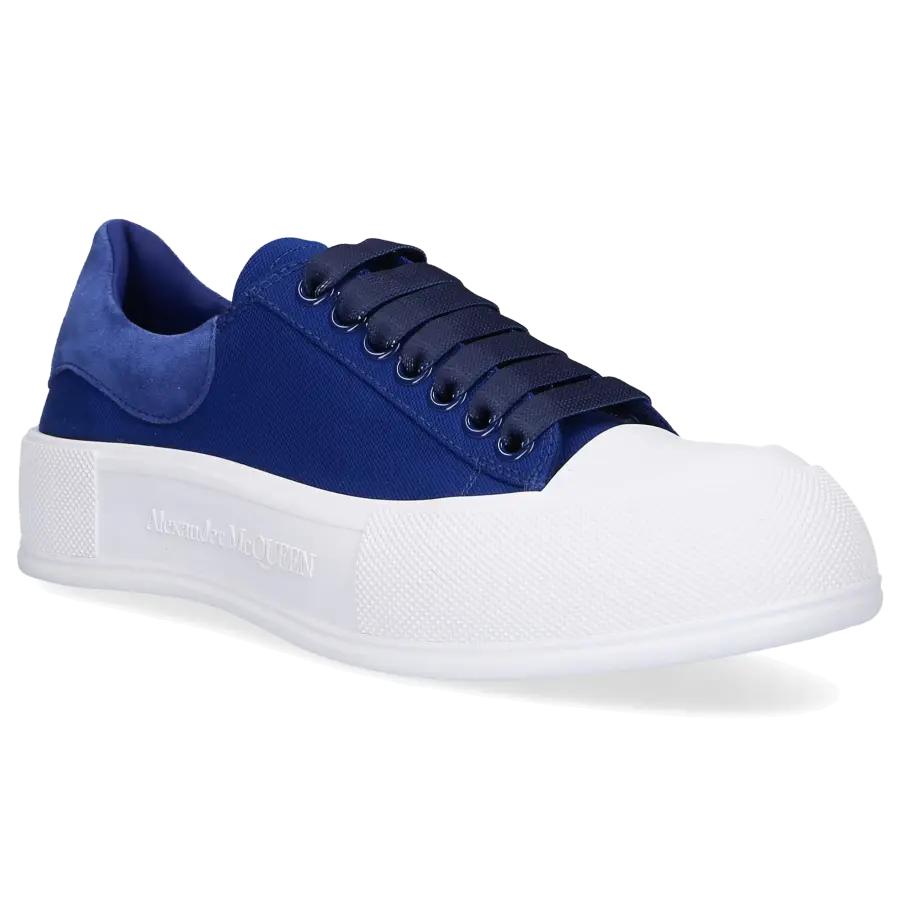 Alexander McQueen - Sneaker low DECK PLIMSOLL Canvas - blau