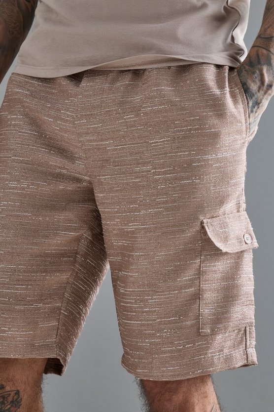 Tall strukturierte Cargo-Shorts