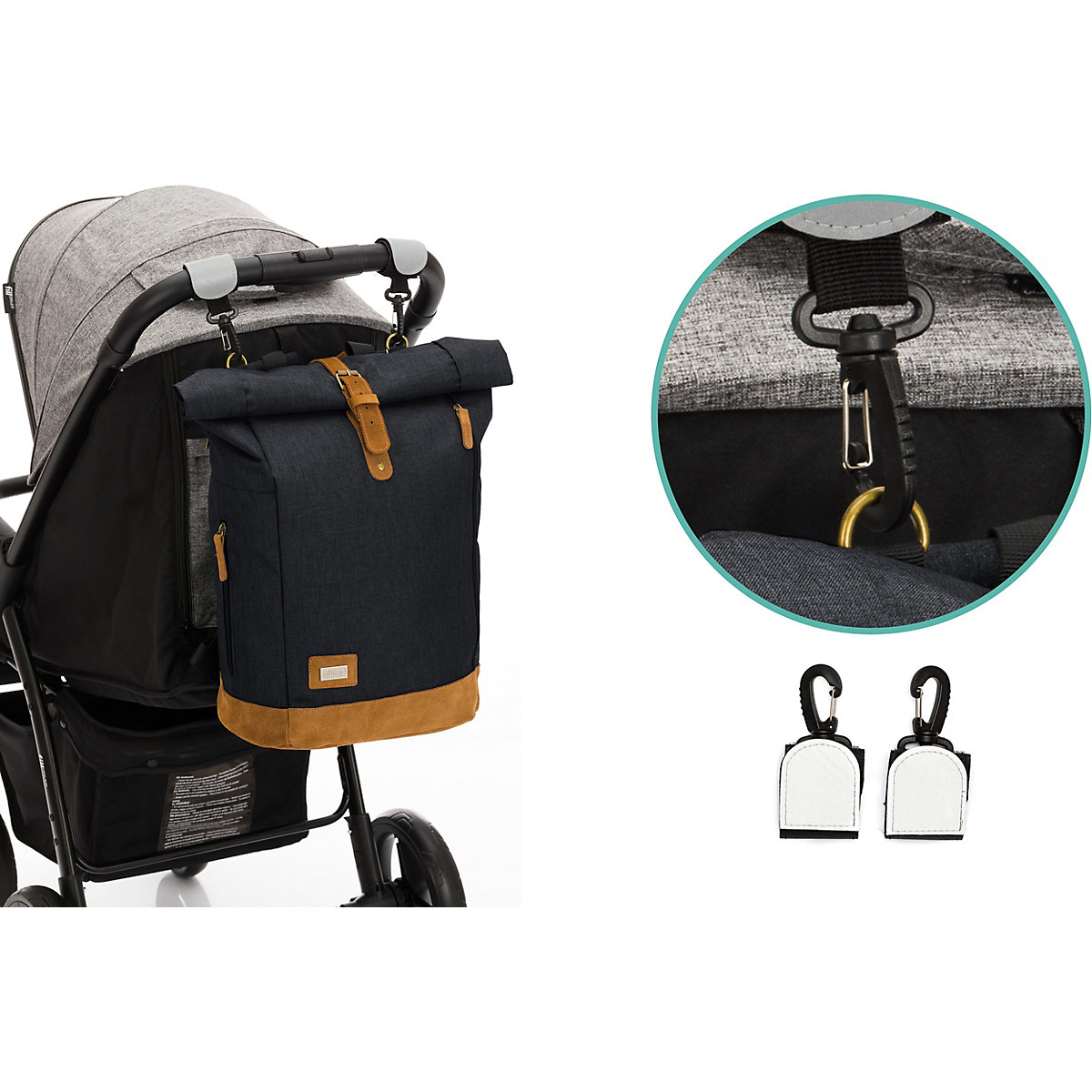 Wickelrucksack Berlin, schwarz
