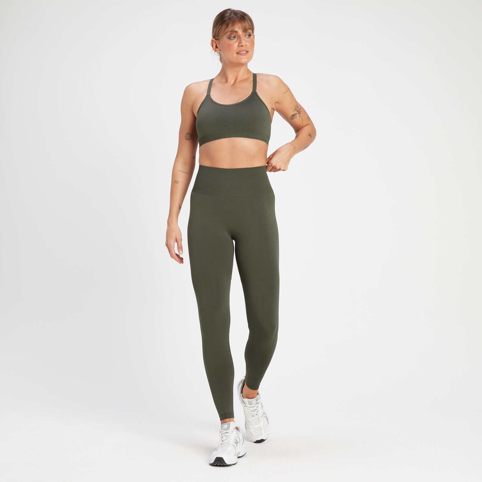 Legging sans coutures MP Rest Day pour femmes – Vert taupe