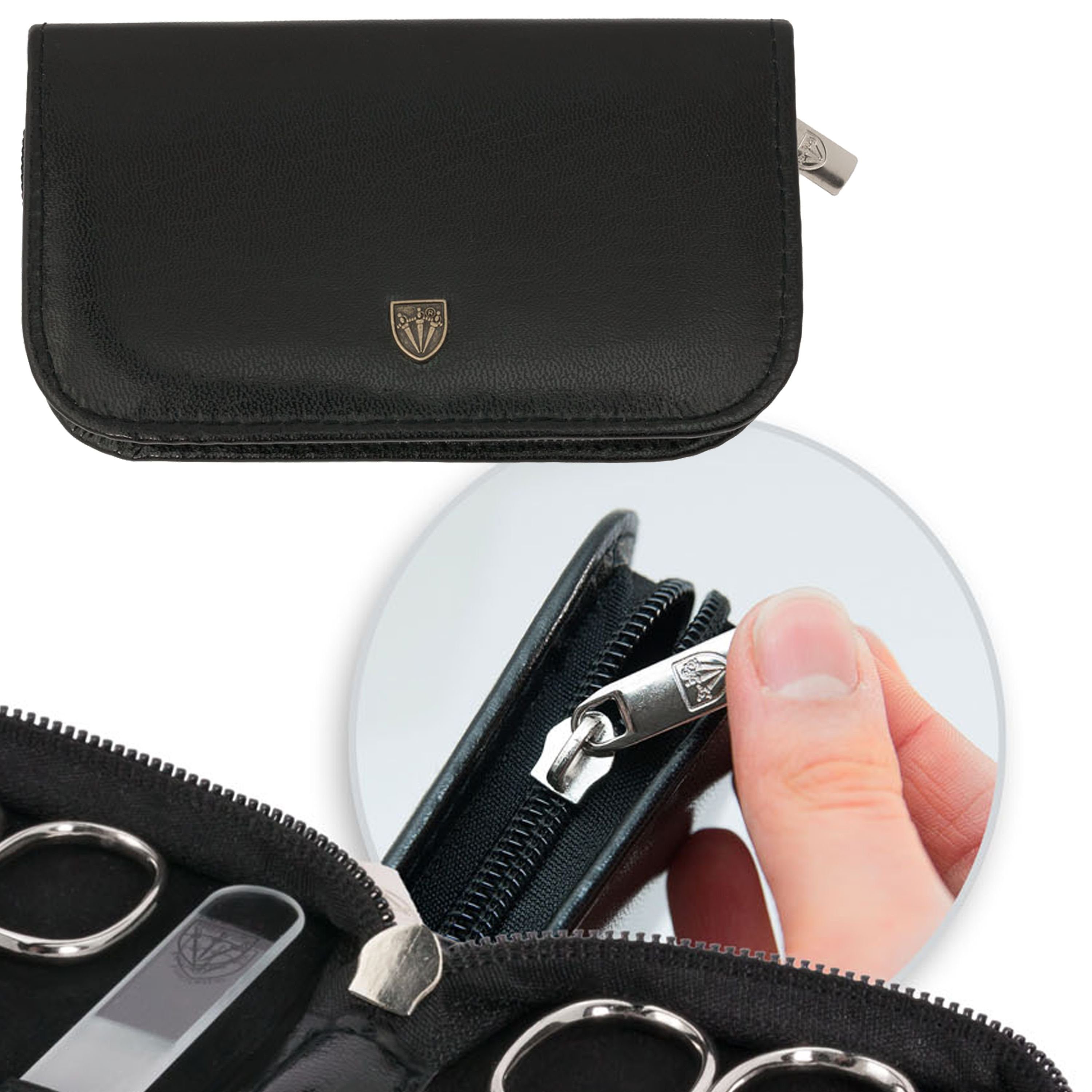 3 SCHWERTER Maniküre-Pediküre-Set, Berlin 8-teilig ALL-IN-ONE mit Glas- und Saphirnagelfeile