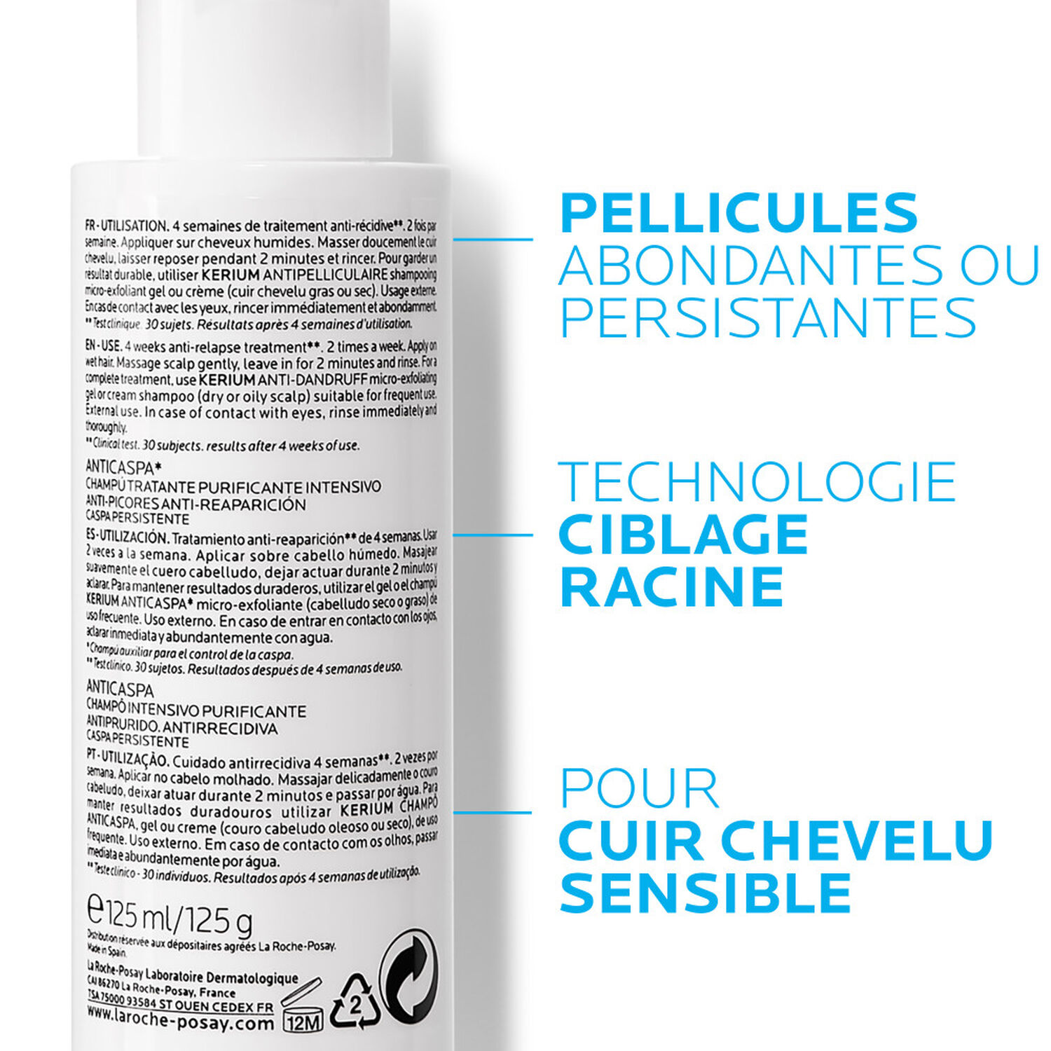 la roche-posay Kerium DS Shampooing Intensif Antipelliculaure 125 ml