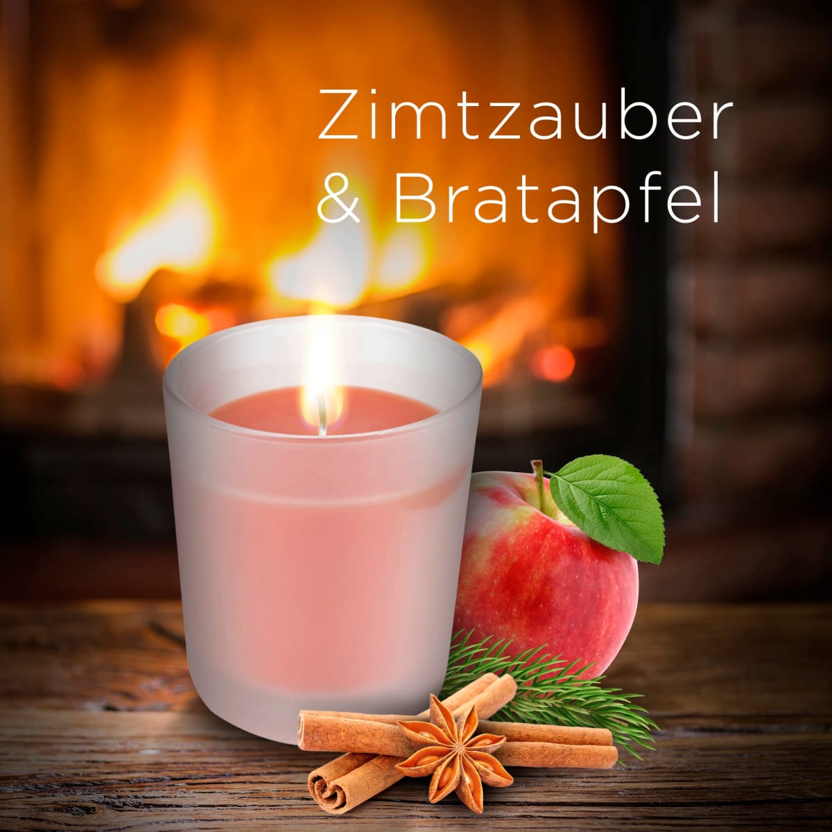 Duftkerze im Glas Zimtzauber & Bratapfel 105g, 1 St