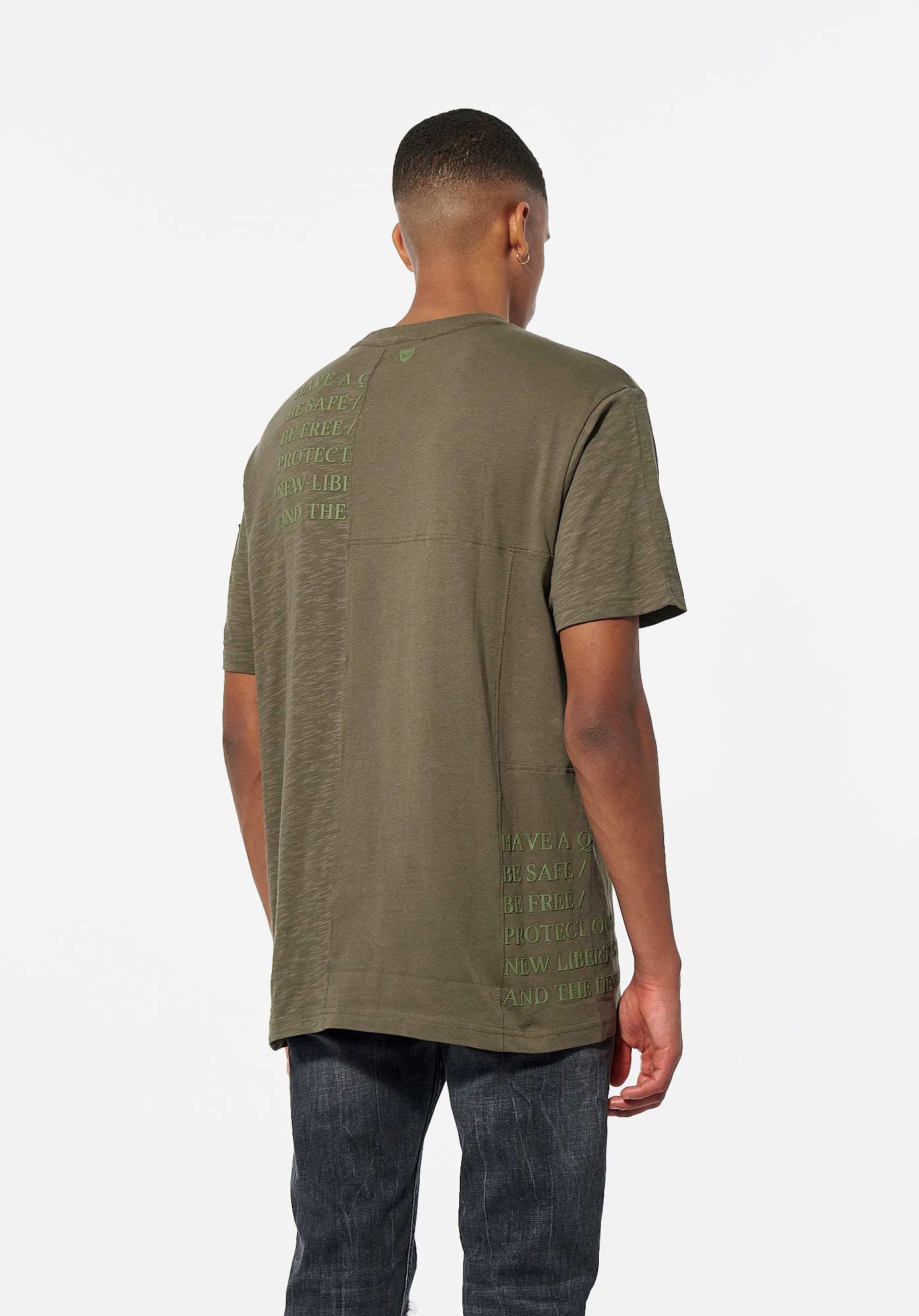 CLYDE  T-shirt kaki Homme en 100% coton