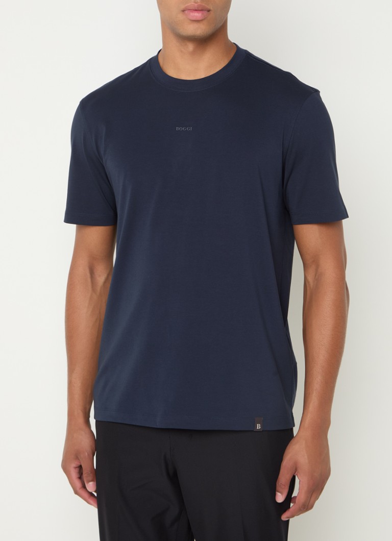 Boggi Milano  T-shirt met logo en ronde hals