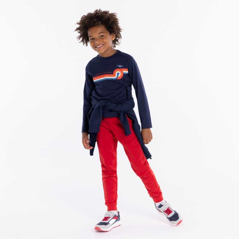 T-shirt manches longues thème espace bleu garçon