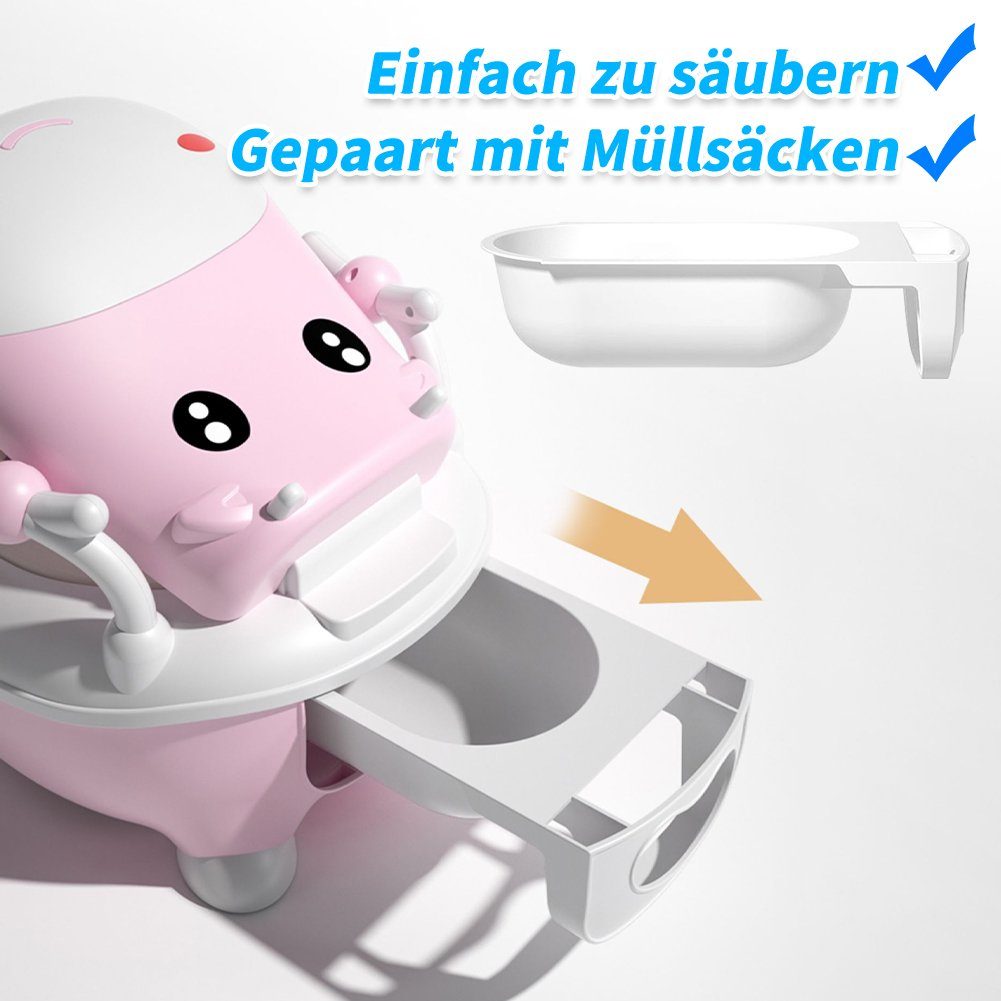 OSTWOLKE Toilettentrainer Toilette Baby Kinder Lerntöpfchen Toilettensitz Toilettentrainer, kinderpflege-Set - Töpfchen; Toilettensitz und Tritthocker