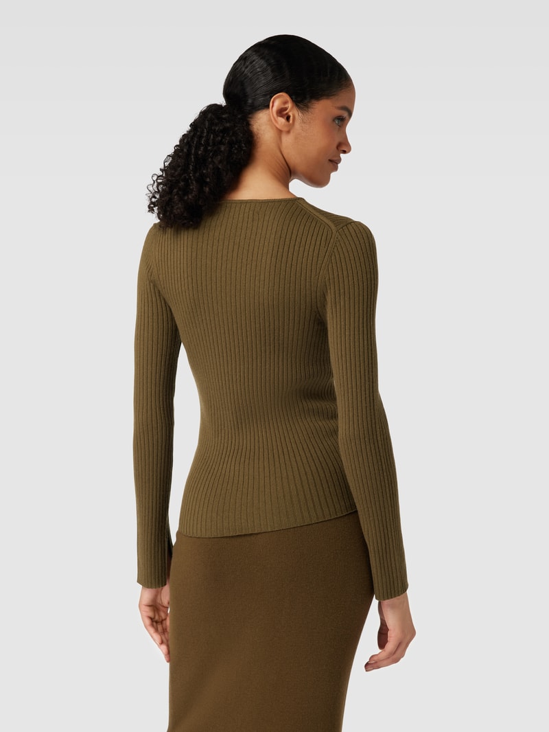 Longsleeve mit Leinen-Anteil in khaki