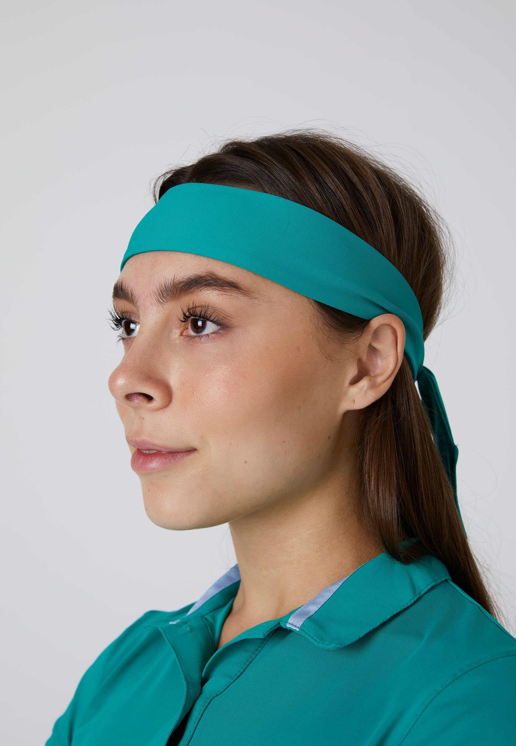 SPORTKIND Schweißband Tennis Stirnband Schweißband, unisex Kinder & Erwachsene, smaragd grün