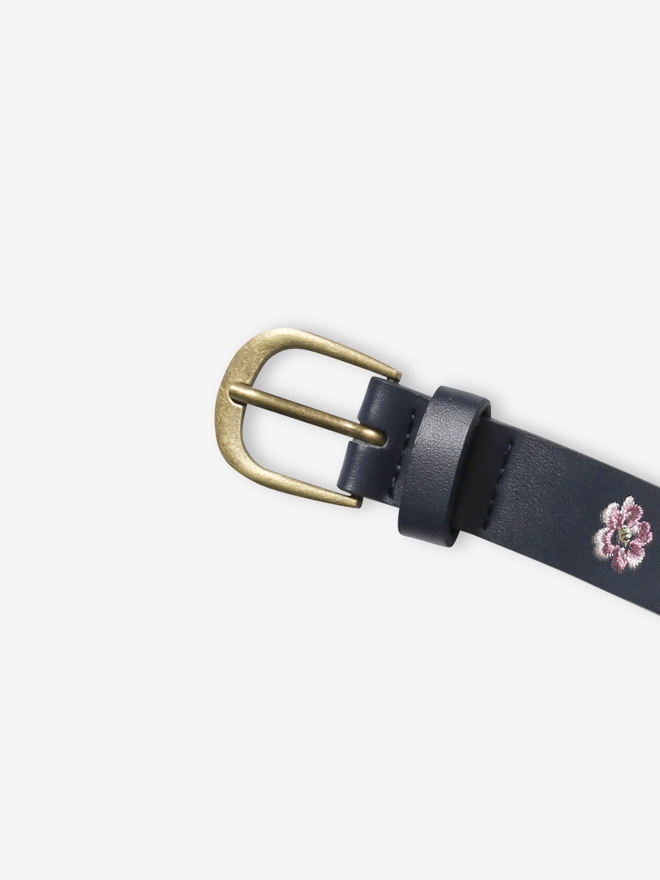 Ceinture brodée fille marine