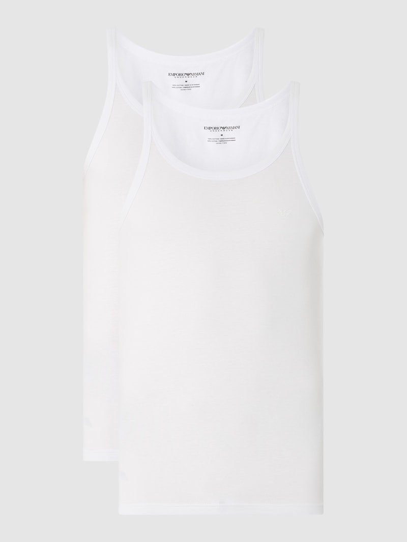 Tanktop aus Baumwolle im 2er-Pack in weiß