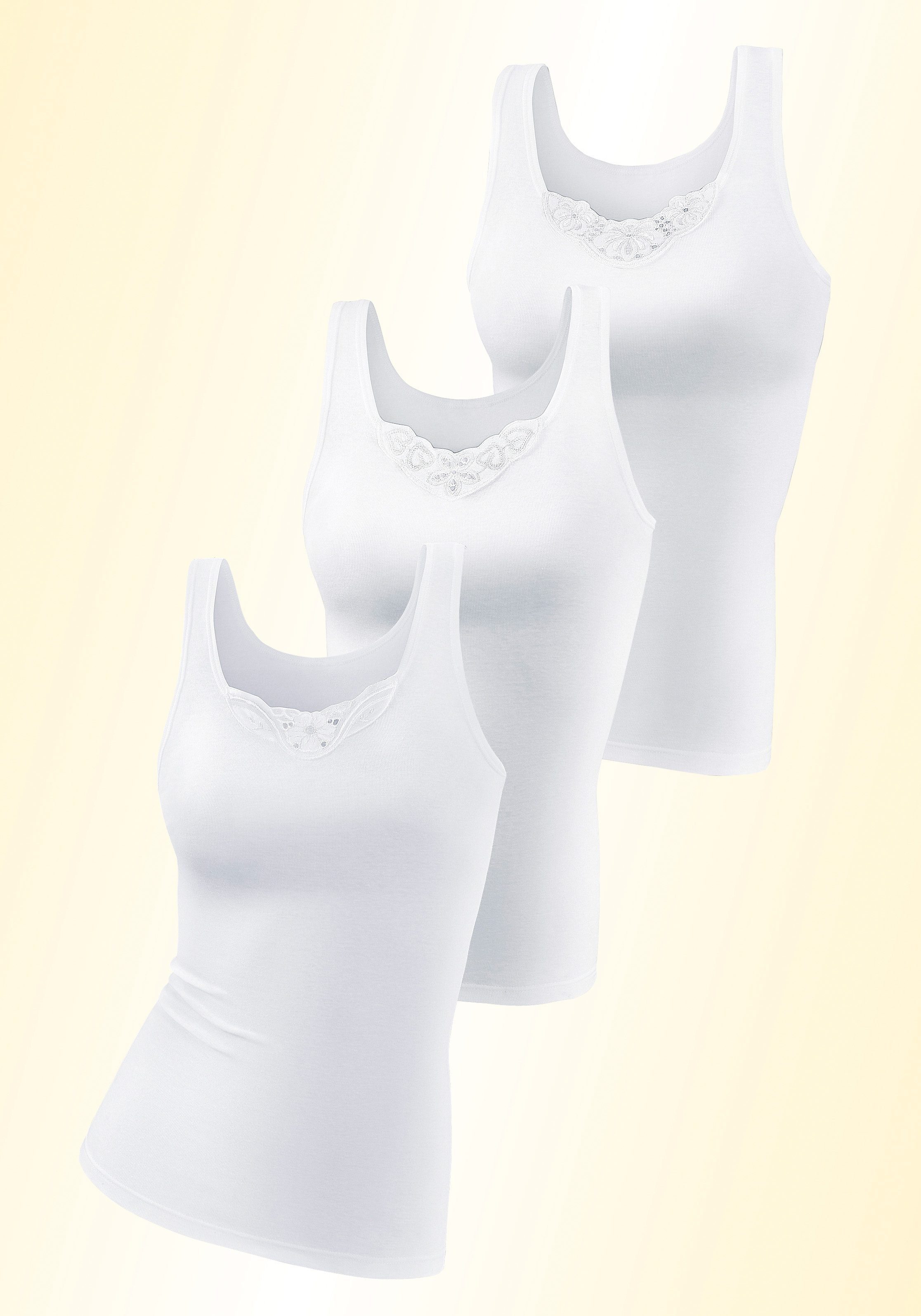 petite fleur Unterhemd (Packung, 3-St., 3er-Pack) aus reiner Baumwolle, Tanktop, Unterziehshirt