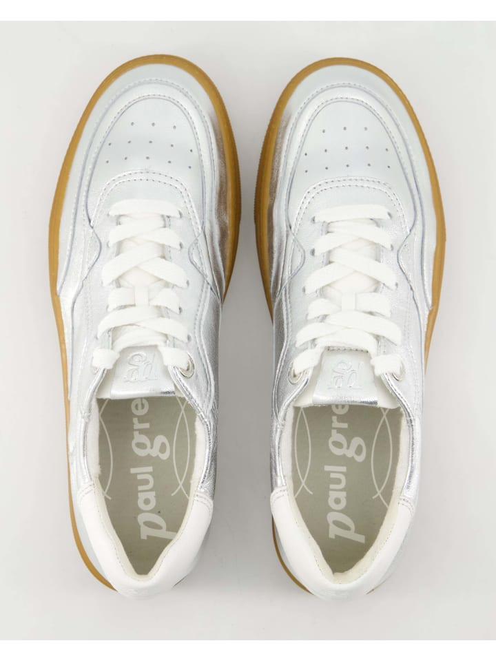 Paul Green Sportliche Schnürschuhe in Silber günstig kaufen