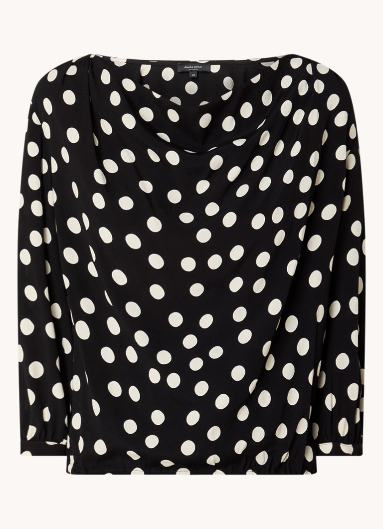Claudia Sträter Top with polka dot print and balloon sleeves