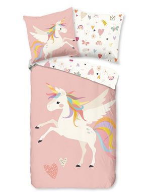 Bettwäsche kinderbettwäsche 135x200 mädchen bettwäsche für kinder sale, soma, Baumwolle, 2 teilig, einhorn bettwäsche 135x200 baumwolle bettwäsche rosa renforce