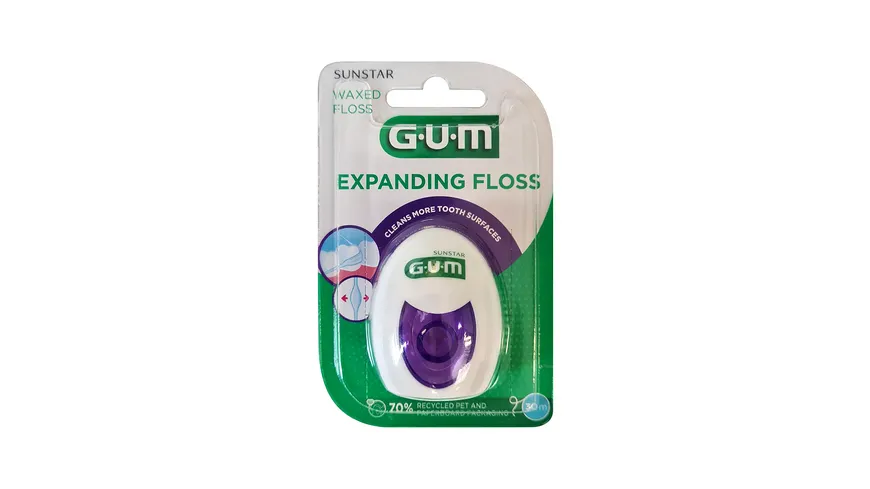 GUM® Expanding Floss Zahnseide gewachst 30 m