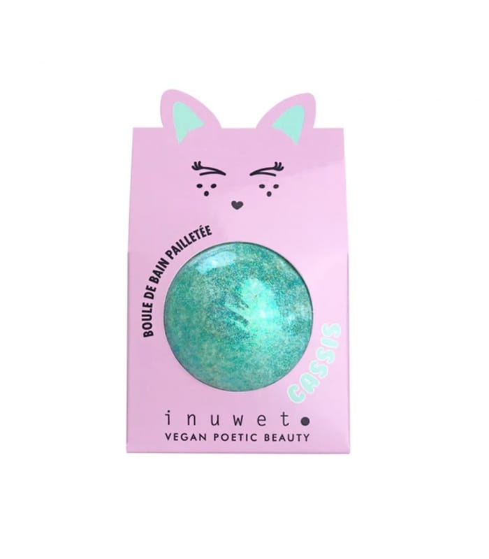 INUWET-BOMBE DE BAIN PAILETTES CASSIS-Bombe de bain