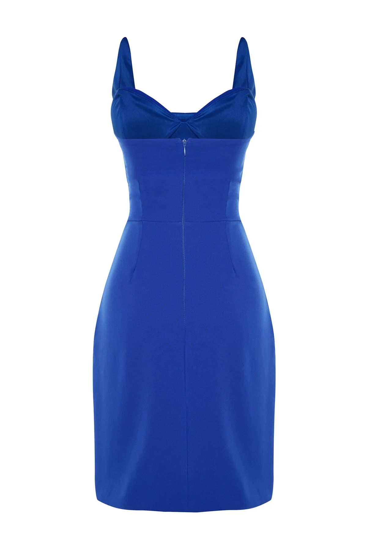 Trendyol Collection  Saks gefüttertes, gewebtes, elegantes Abendkleid TPRSS23EL00341