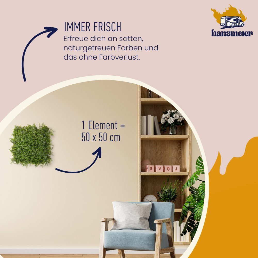 Kunstpflanze Pflanzenwand - Vertikaler Garten - erweiterbar - Kunstpflanze, Hansmeier