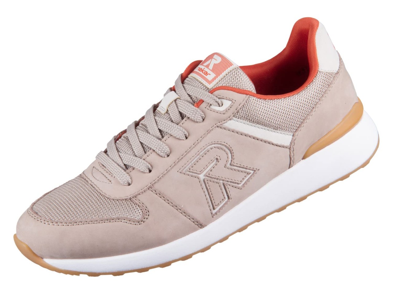 RIEKER Freizeit Schnürer beige Sneaker,lehm/lehm/crema