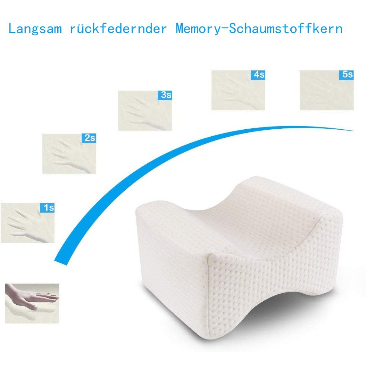 ZmdecQna Kniekissen Kniekissen zum Schlafen,stützt Hüfte,unteren Rücken für Seitenschläfer